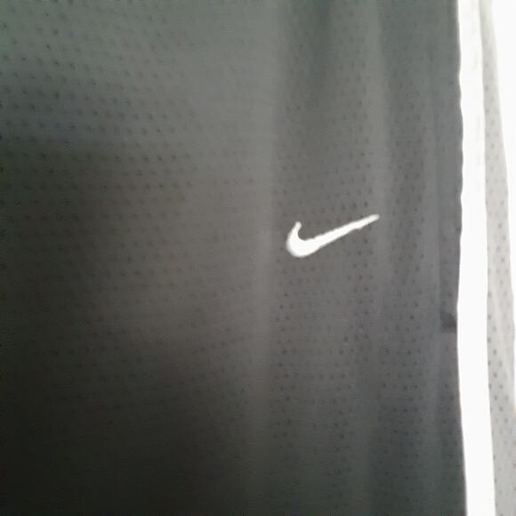 Nike Hoops Black Gray Baggy Y2k Vintage Trackpants Mens 34 Reversible - Picture 2 of 13